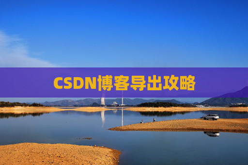 CSDN博客导出攻略